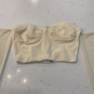 12th Tribe off-shoulder corset top